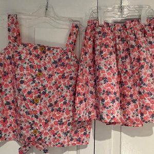 MAX Studios Kids Girls Summer skirt and top set – Pink - size 10/12